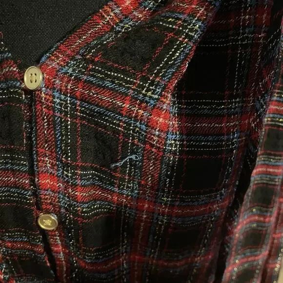 Loft Shimmer Plaid Tiered Dress - Picture 15 of 16